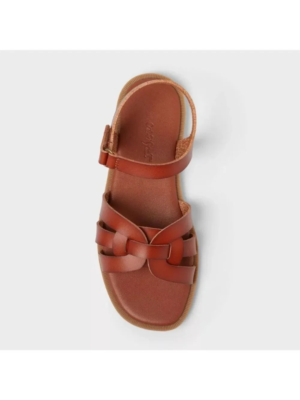 NEW Cat & Jack Kids' Christa H-Band Sandals - Brown - Size 6